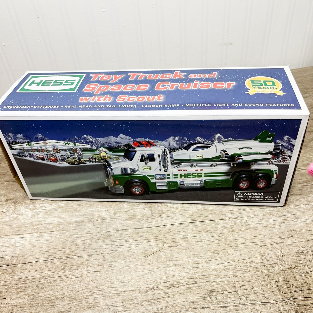 Hess 2014 50th Anniversary Toy Truck and Space Cruiser with Scout Original Box